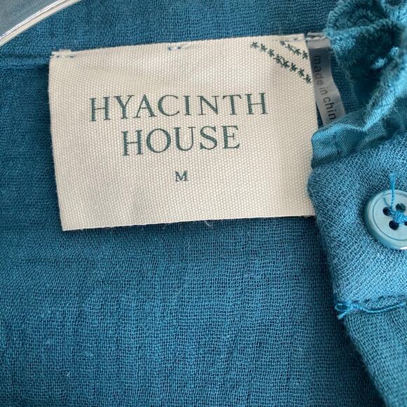 NWT Hyacinth House Teal Eyelet Tatum Blouse - Picture 6 of 6